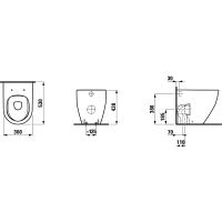 Унитаз Laufen Pro 8.2295.6.000.000.1 приставной без сиденья — фото 2, Приставные унитазы