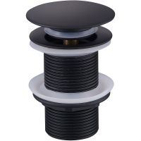 Донный клапан Raglo R600.02.06 click-clack Черный матовый — фото 1, Донные клапаны