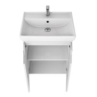 Товар: Тумба Q PLUS (D), 60 см, подвесная/напольная, 2 дверцы, с опорами, белый глянец - фото 12 Тумба Q PLUS (D), 60 см, подвесная/напольная, 2 дверцы, с опорами, белый глянец — фото 12, Тумбы под раковину