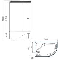 Товар: Душевая кабина Melodia della vita Classica 120x80 L MB01012 с гидромассажем - фото 5 Душевая кабина Melodia della vita Classica 120x80 L MB01012 с гидромассажем — фото 5, Душевые кабины