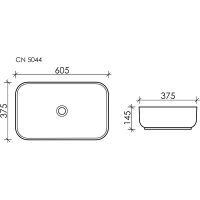 Раковина-чаша Ceramicanova Element 60 CN5044 Белая — фото 5, Раковины накладные