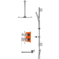Душевая система Swedbe Platta 5543 Хром — фото 6, Встраиваемые душевые комплекты