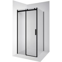 Душевой уголок Ambassador Benefit 120x110 19021201HB-110HB профиль Черный стекло прозрачное — фото 1, Душевые уголки