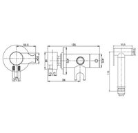 Гигиенический душ со смесителем Fiore 30BB8590 Белый — фото 2, Гигиенические души