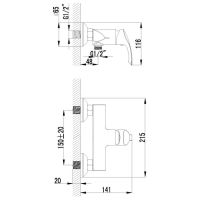 Товар: Смеситель для душа Lemark Plus Strike LM1103C Хром - фото 2 Смеситель для душа Lemark Plus Strike LM1103C Хром — фото 2, Для душа и ванны