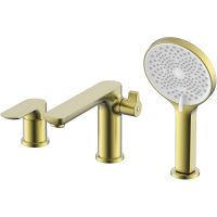 Смеситель на борт ванны Raglo R03.31.03 Золото матовое — фото 1, Смесители на борт ванны