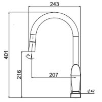 Товар: Смеситель для кухни Laparet Lisera Pro N2042429LPT Черный - фото 7 Смеситель для кухни Laparet Lisera Pro N2042429LPT Черный — фото 7, Смесители для кухни