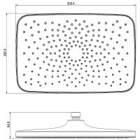 Верхний душ Lemark LM8135BL Черный — фото 2, Верхние души