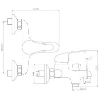 Товар: Смеситель для ванны Rossinka Y35-30 Хром - фото 2 Смеситель для ванны Rossinka Y35-30 Хром — фото 2, Для душа и ванны