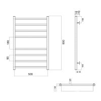 Товар: Водяной полотенцесушитель Domoterm Квадро П8 500x800 Золото - фото 2 Водяной полотенцесушитель Domoterm Квадро П8 500x800 Золото — фото 2, Водяные полотенцесушители
