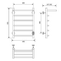 Электрический полотенцесушитель Comfysan Scola EC-6 60x40 016791 с полкой Белый матовый — фото 2, Электрические полотенцесушители