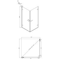 Товар: Душевой уголок Ambassador Abner 90х90 10011105 профиль Хром стекло прозрачное - фото 10 Душевой уголок Ambassador Abner 90х90 10011105 профиль Хром стекло прозрачное — фото 10, Душевые уголки