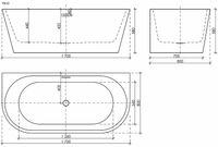 Акриловая ванна Sancos First 170x80 FB10 без гидромассажа — фото 3, Ванны