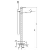 Товар: Смеситель для ванны Raiber Graceful RP-010 Хром - фото 2 Смеситель для ванны Raiber Graceful RP-010 Хром — фото 2, Для душа и ванны