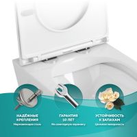 Унитаз Owl 1975 VindRuta-H TOWLT190304 подвесной с сиденьем Микролифт — фото 4, Подвесные унитазы