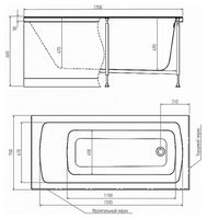 Акриловая ванна Alex Baitler Garda 170x75 без гидромассажа — фото 3, Акриловые ванны