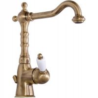 Смеситель для раковины Gattoni Orta 2741/27V0 OLD Бронза — фото 1, Смесители для раковины
