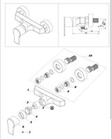 Смеситель для душа Azario Enzo Хром арт-AZ-15710611 — фото 2, Смеситель для душа