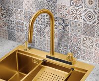 Смеситель для кухни Milacio Ultra MCU.556.GD Золото брашированное — фото 4, Смесители для кухни