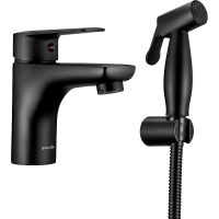 Смеситель для раковины Swedbe Mars 1760B с гигиеническим душем Черный матовый — фото 5, Смесители для раковины