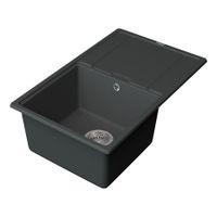 Товар: Мойка кухонная Point Лаура 78 PN3005GR, графит - фото 3 Мойка кухонная Point Лаура 78 PN3005GR, графит — фото 3, Кухонные мойки