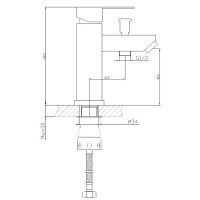 Смеситель для раковины Haiba HB12801 с гигиеническим душем Нержавеющая сталь — фото 2, Смесители для раковины