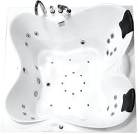 Акриловая ванна Gemy 187х187 G9089 K R с гидромассажем — фото 5, Ванны