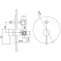 Смеситель для душа Caprigo Don 53-051-GUN Вороненая сталь — фото 2, Смеситель для душа