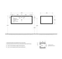 Металлический каркас сварной под раковину CEZARES CADRO-80/46/30-1C-SO-MET-ST — фото 2, Комплектующие для туалета