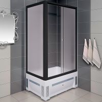 Душевой уголок Radomir Верчелли 120x80 R 1-03-6-2-0-0131 профиль Черный стекло матовое — фото 1, Душевые уголки