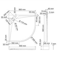 Alme 15T01 Душевой поддон — фото 3, Душевые поддоны из искусственного камня