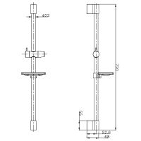 Товар: Душевая штанга AQUAme AQM8203B Черная - фото 2 Душевая штанга AQUAme AQM8203B Черная — фото 2, Штанги для душа
