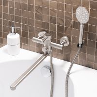 Смеситель для ванны Ростовская Мануфактура Сантехники SUS124-006EP универсальный Нержавеющая сталь — фото 3, Для душа и ванны