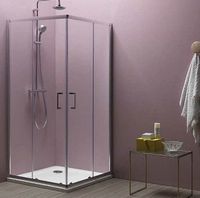 Душевой уголок Kolpa San Eco Quat TKK 90x90 538560 профиль Хром стекло прозрачное — фото 4, Квадратные душевые уголки