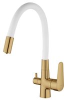 Смеситель "Coral" д/кухни с подключением к фильтру, белый, Goldарт. CL03GW — фото 1, Смесители для кухни