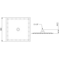 Верхний душ Remer 357UFS30X Хром — фото 2, Верхние души