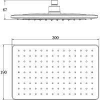 Верхний душ Swedbe Calypso Хром арт-5041 — фото 2, Верхние души