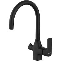 Смеситель для кухни Lemark Ursus LM7261BL Черный матовый — фото 1, Смесители для кухни