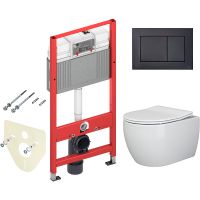 Комплект унитаза Ceramicanova Play CN3001 с инсталляцией Tece Now 9400414 с сиденьем Микролифт и Чер — фото 1, Комплекты унитаз + инсталляция