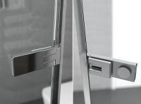 Душевой уголок Ambassador Abner 90x90 10011101R профиль Хром стекло прозрачное — фото 5, Квадратные душевые уголки