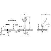 Смеситель на борт ванны Lemark Shift LM4345C Хром — фото 2, Смесители на борт ванны