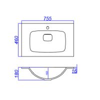Товар: Раковина Aqwella 5 Stars Malaga 75 Mal.75.04.D Белая - фото 2 Раковина Aqwella 5 Stars Malaga 75 Mal.75.04.D Белая — фото 2, Раковины
