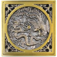 Решетка для трапа Bronze de Luxe Дракон 10x10 21986 Бронза — фото 1, Решетки для лотков и трапов