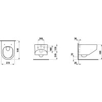 Унитаз Laufen Sonar 8.2034.1.757.000.1 подвесной Белый матовый без сиденья — фото 4, Подвесные унитазы