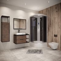 Душевая кабина Niagara Classic NG-3501-14P (90х90х215) средний поддон(26см),стекло тонированное,4 ме — фото 3, Душевые кабины