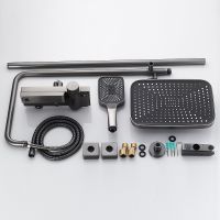 Товар: Душевая система Rose R18T R1896T с термостатом Оружейная сталь - фото 3 Душевая система Rose R18T R1896T с термостатом Оружейная сталь — фото 3, Душевые стойки