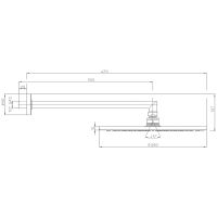 Верхний душ Bossini Cosmo H70596H.073 Черный матовый — фото 2, Верхние души