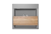 Granula-ES-5201, АЛЮМИНИУМ, кухонная мойка, кварц, ESTETICA — фото 3, Кухонные мойки