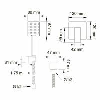 Смеситель для душа Swedbe Platta 5534 Хром — фото 4, Смеситель для душа