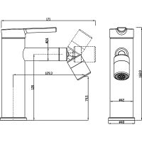 Смеситель для биде Swedbe Diana 1040B Черный матовый — фото 2, Смесители для биде
